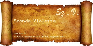 Szonda Violetta névjegykártya